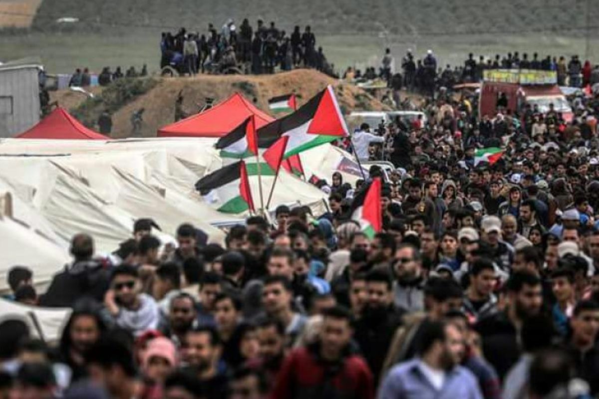 A Grande Marcha do Retorno na fronteira de Gaza, 2018