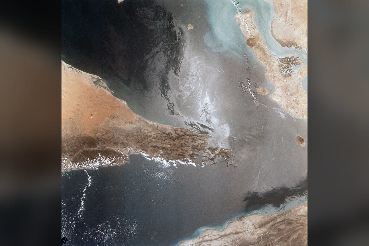 The Strait of Hormuz seen from space
