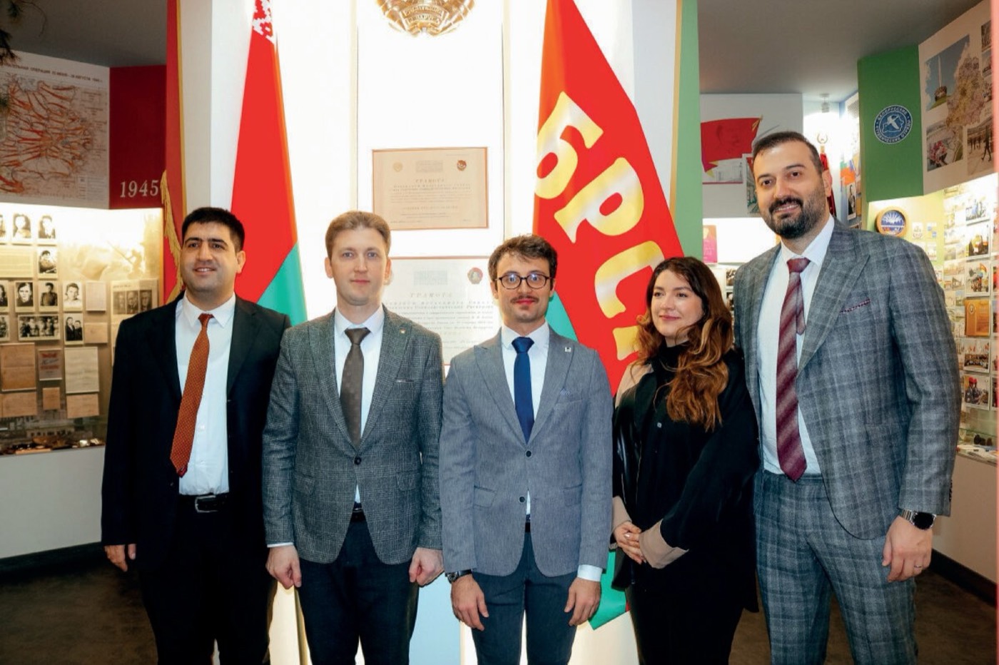 The WAYU delegation with BRSM officials in Minsk