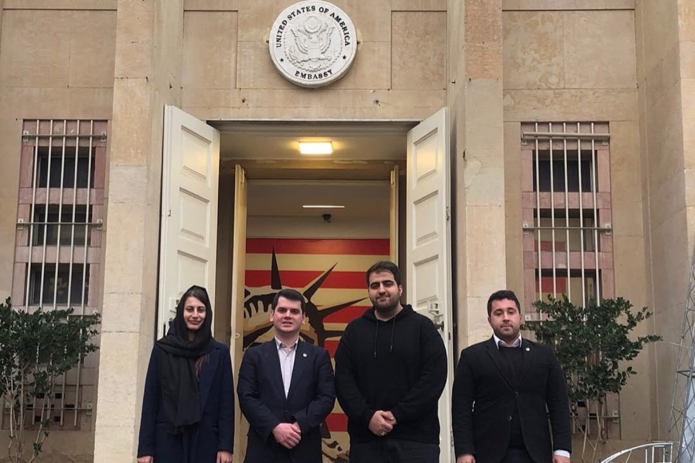 La delegación durante su visita a Irán